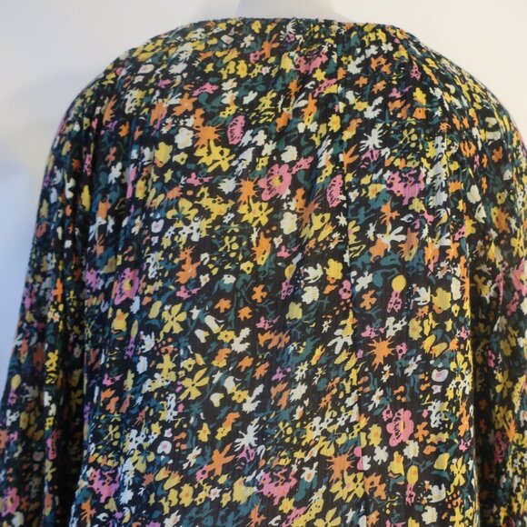 Womens Free People Gardenia Multicolor Floral Embroidered V-Neck Tunic Top XS - Picture 9 of 11